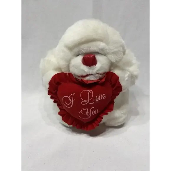 Valentine “I Love You” White Gorilla Bear Stuffed Animal - Picture 1 of 3